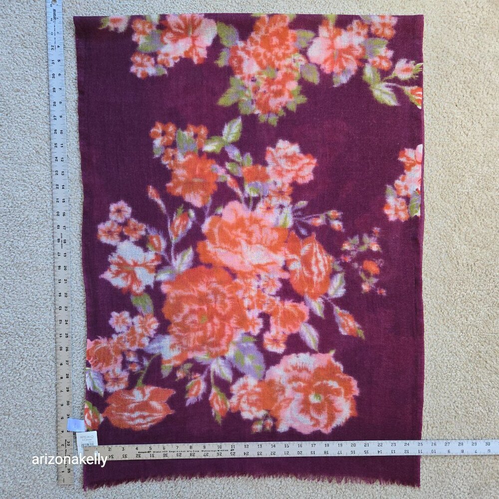 NWT J. Jill Wool Scarf Lightweight Floral